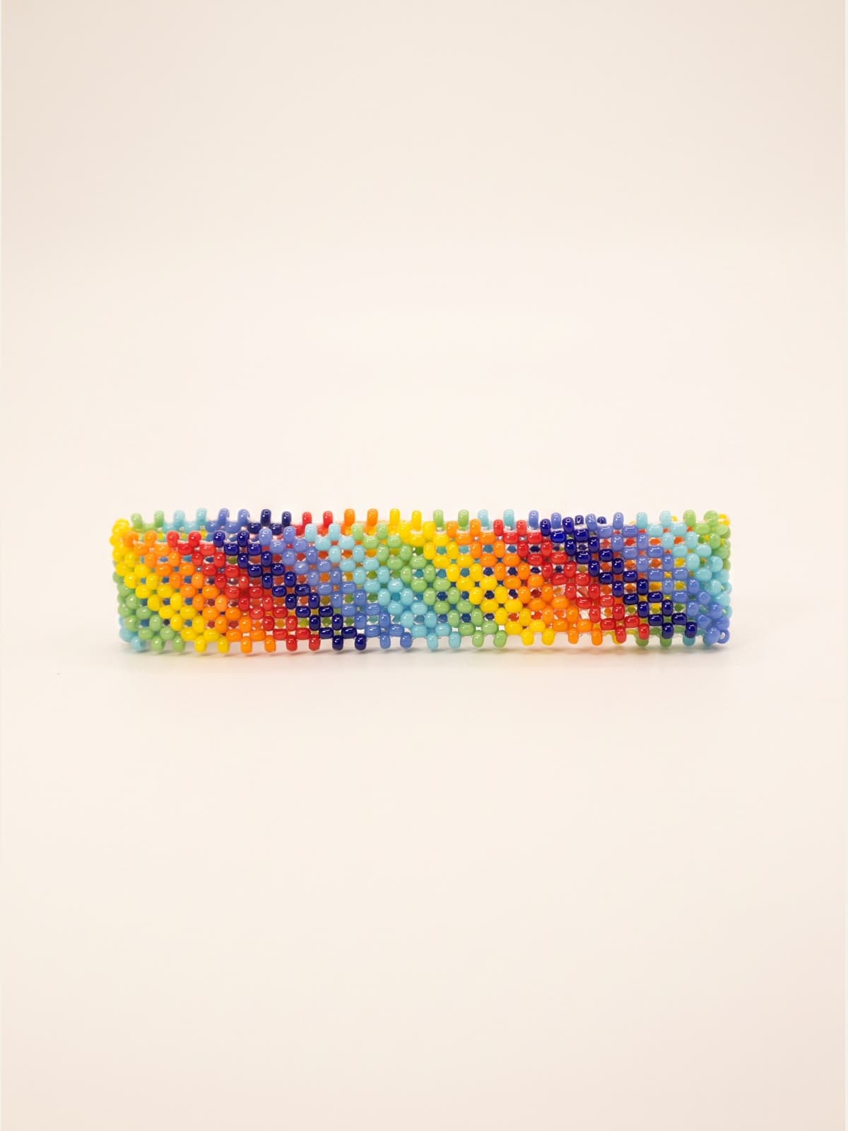 Rainbow Diagonal Beaded Cuff