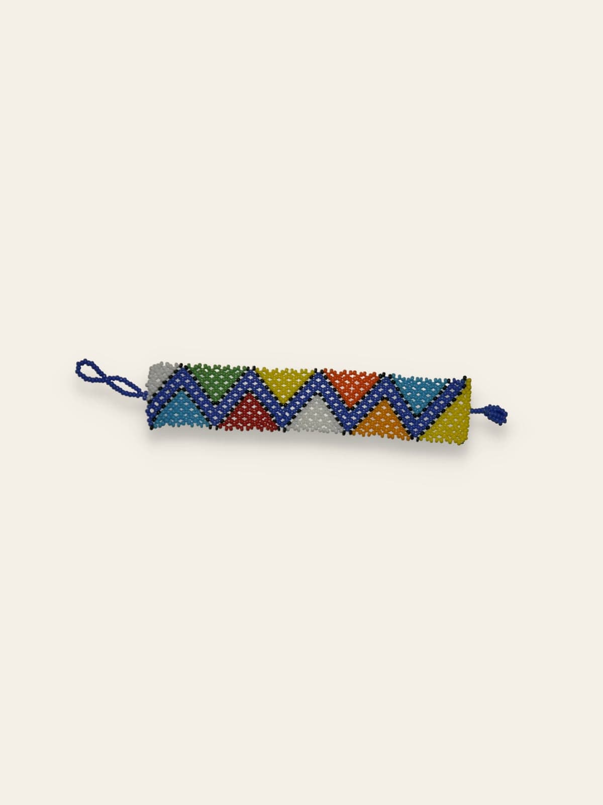 Rainbow Chevron Beaded Cuff