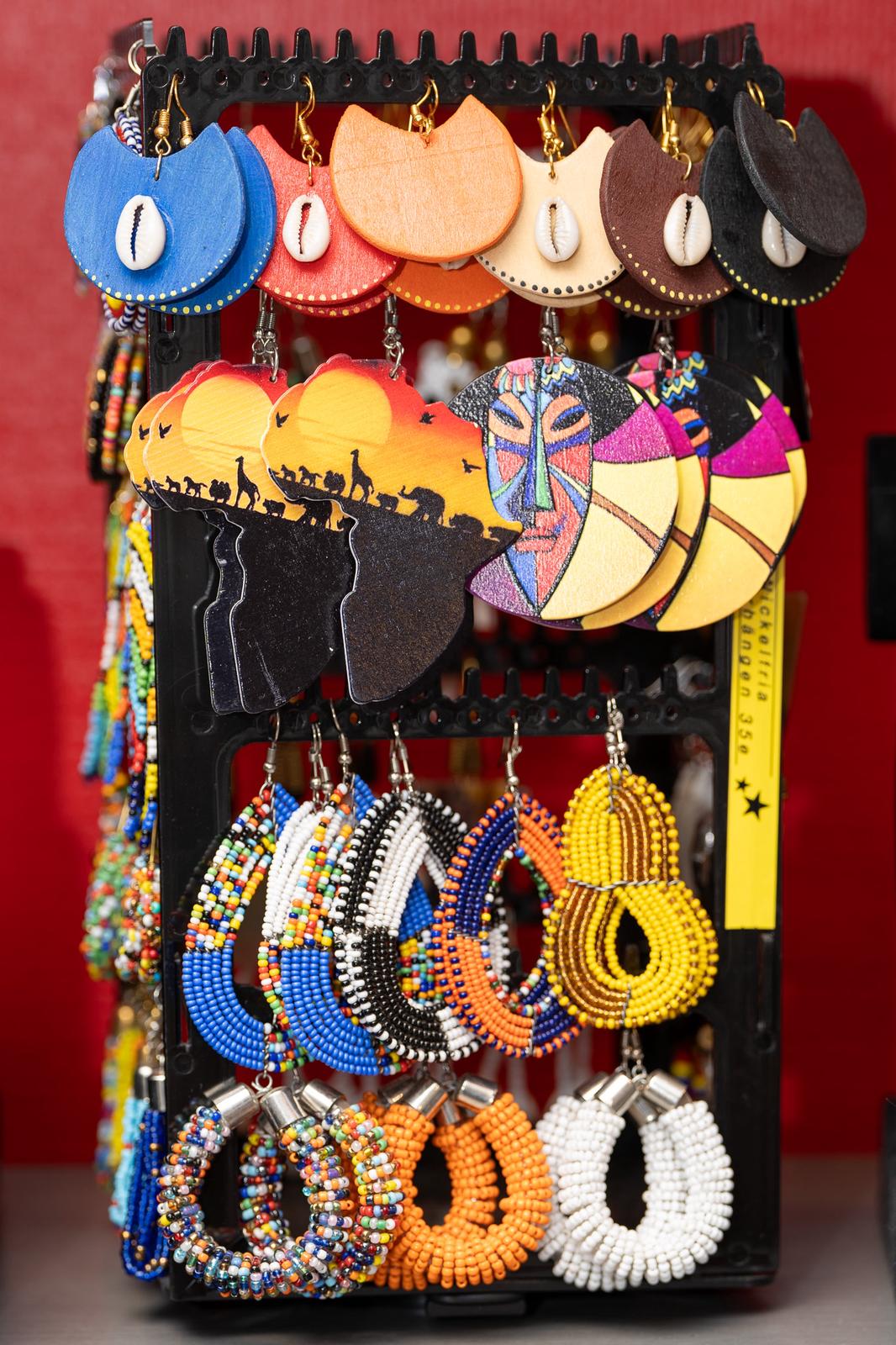 African-inspired handmade earrings