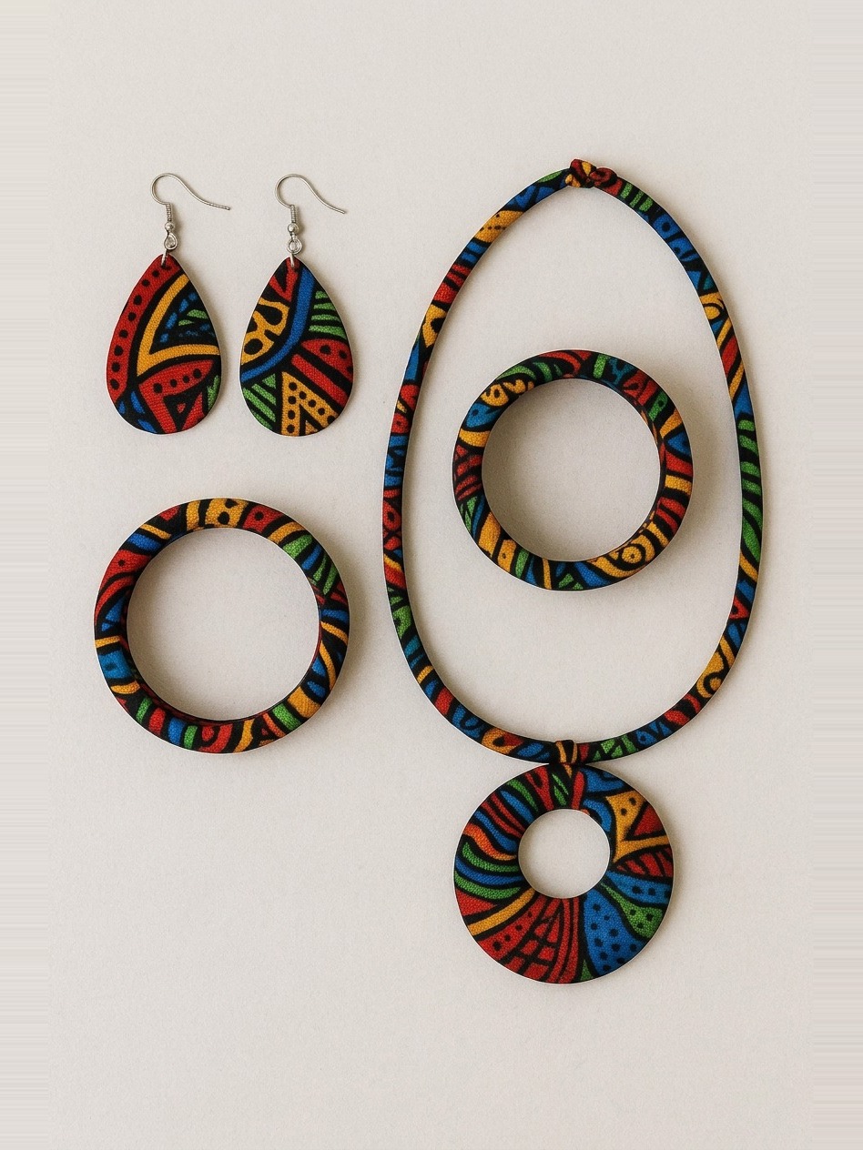 African Print Jewelry Set