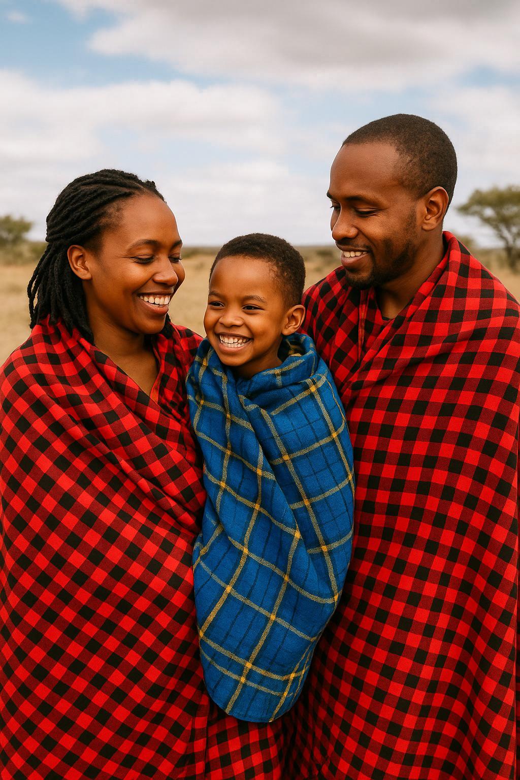 Maasai Family Blanket Set