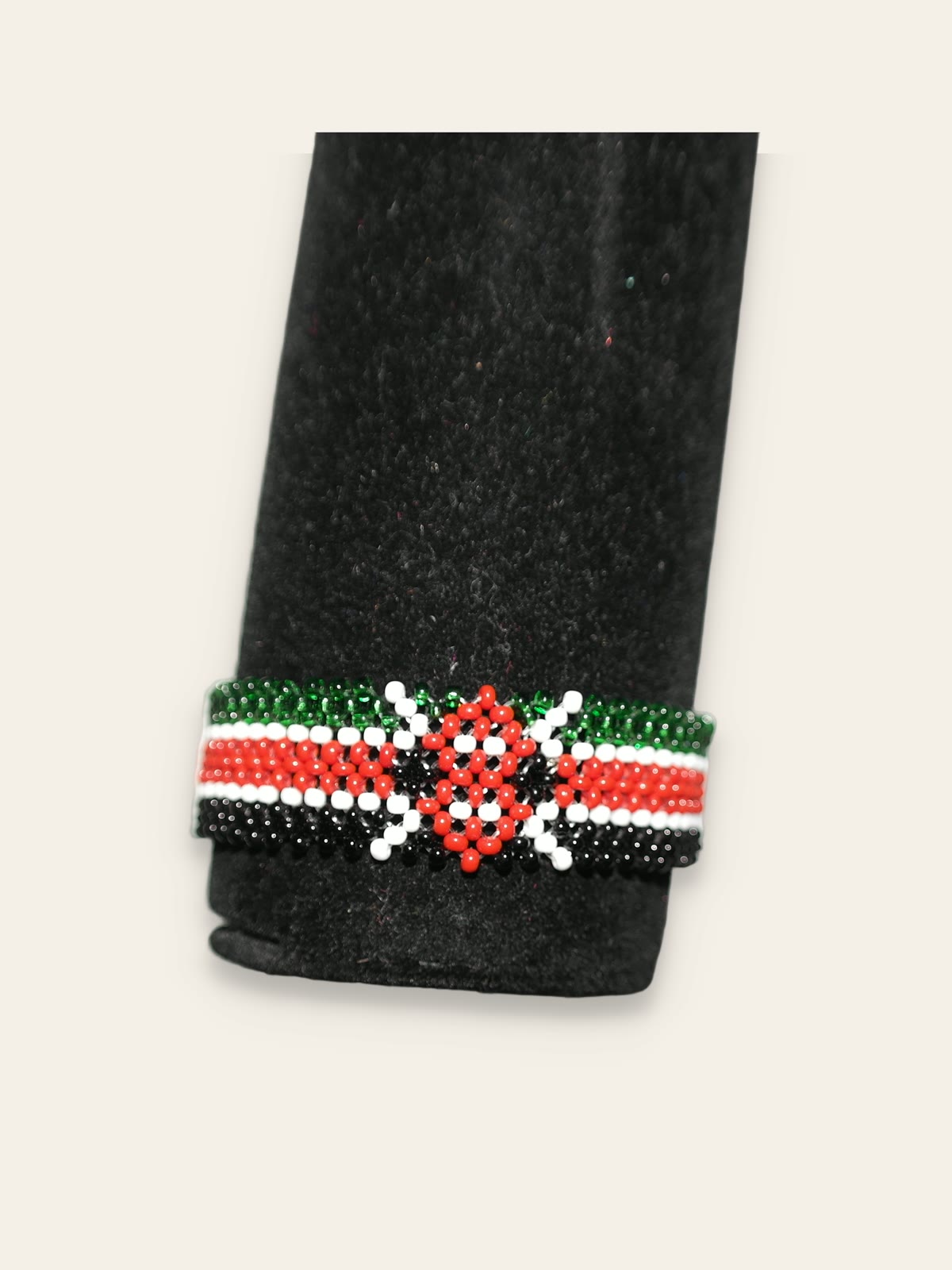 Kenyan Flag Beaded Cuff thumbnail 2