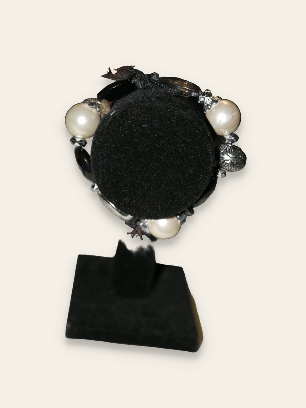 Pearl & Onyx Charm Bracelet — alternate view