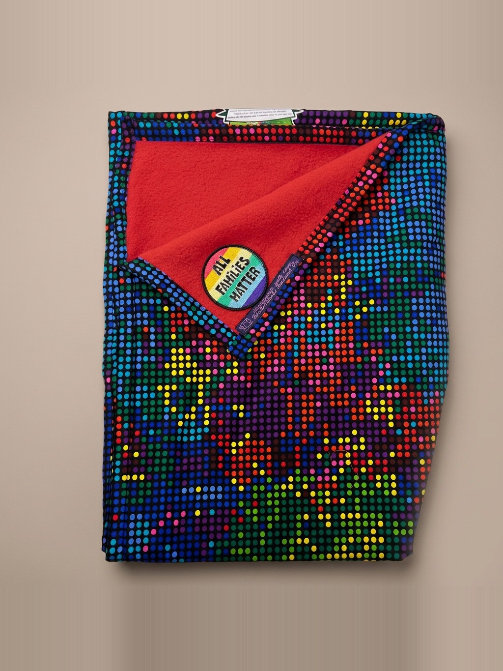 Rainbow Dots Fleece Blanket thumbnail 2