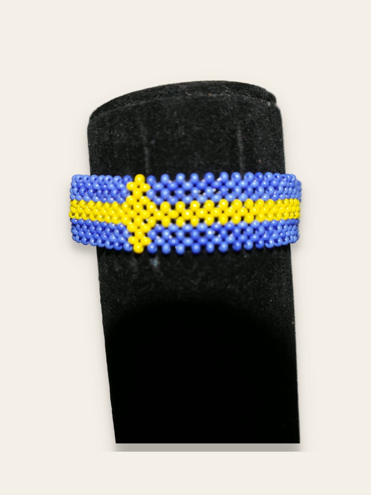 Swedish Flag Beaded Cuff thumbnail 2