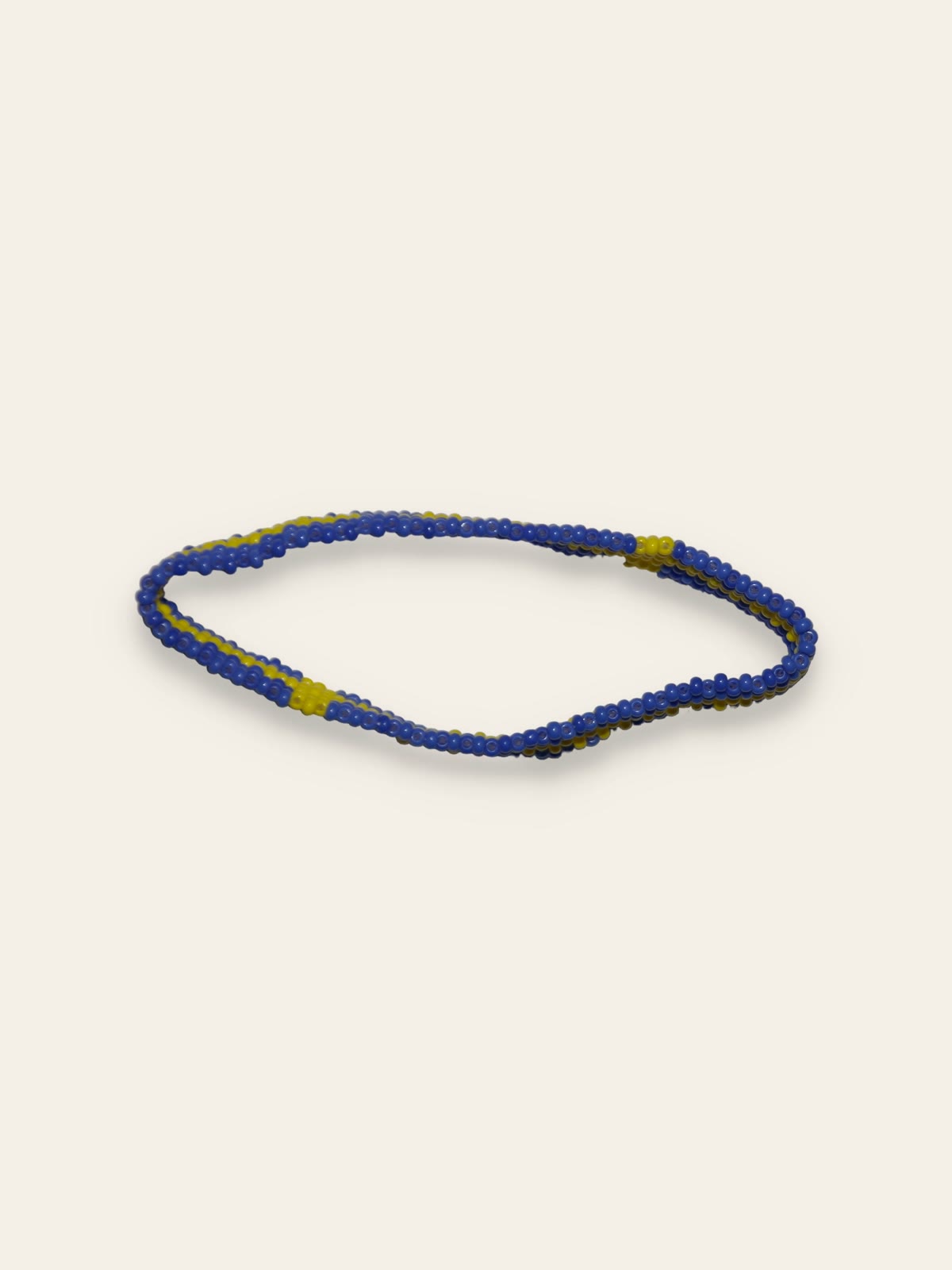Swedish Flag Beaded Rope Bracelet